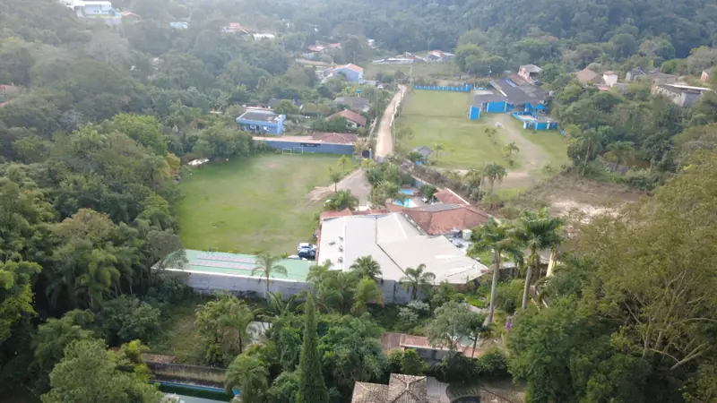 Vista aérea da chácara