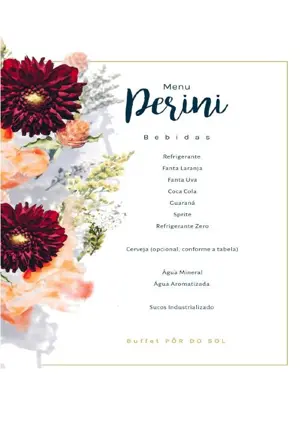 Capa do cardápio Perini
